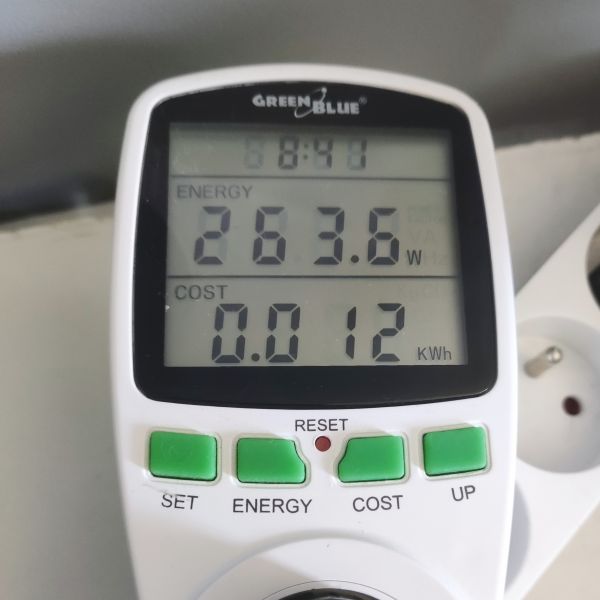 Consommation du rig de minage avec un wattmetre