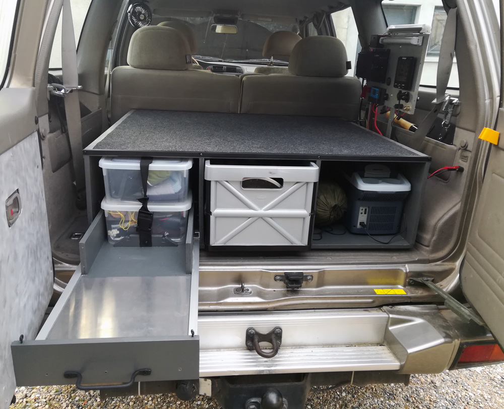 Aménagement du coffre du 4x4