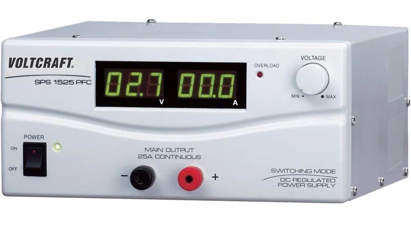 Une alimentation stabilisée de laboratoire de la marque Voltcraft