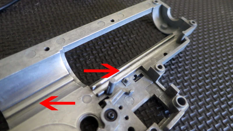 Polissage des rails de la gearbox