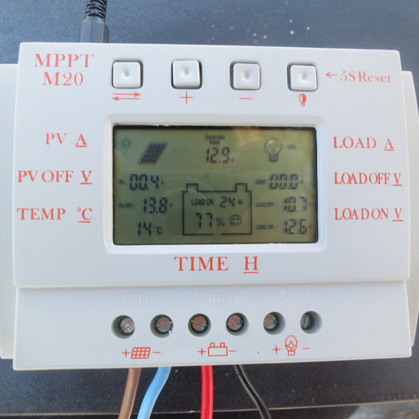 Régulateur solaire LCD